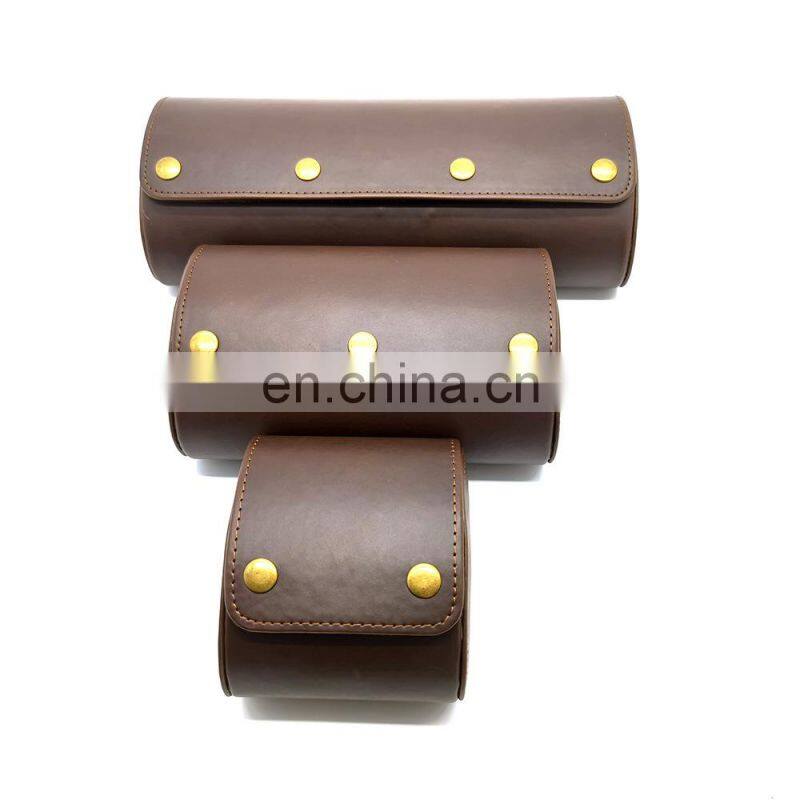 Luxury Watch Roll Box 1/2/3 Slots Crazy Horse Leather Watch Case Holder For Men Women Watches Organizer Display