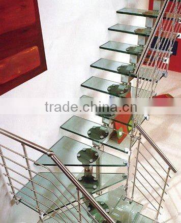 Laminated tempered glass stair treads