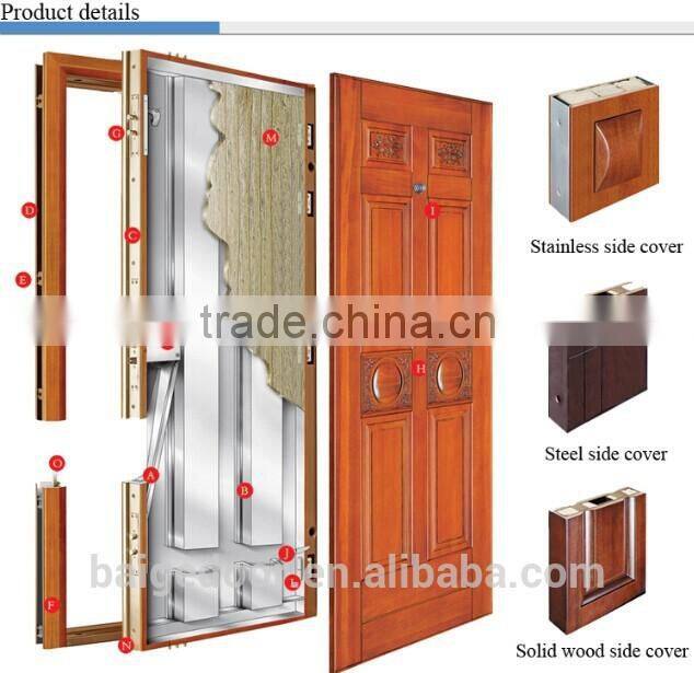 BG-AF9005 carved double doors/double entry doors modern/double shed steel doors