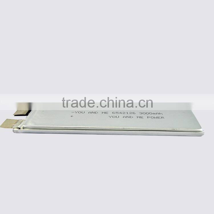 High capacity lipo battery 3000mah 3.7V
