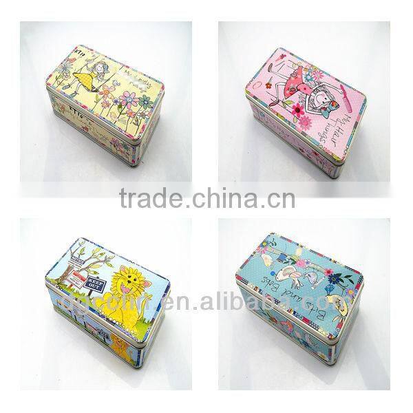 CMYK printed battery packing tin with window