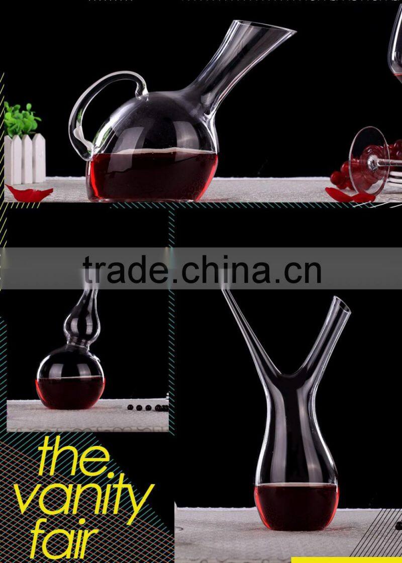 Elegant Mouth Blown Clear glass flask or glass vase/Glass Wine Decanter