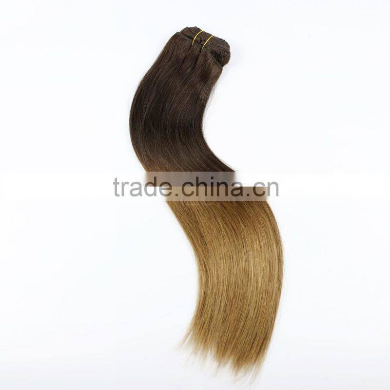 Alibaba High Quality Can Be Customized Wholesale Two Tone clip in hair extension accept new design