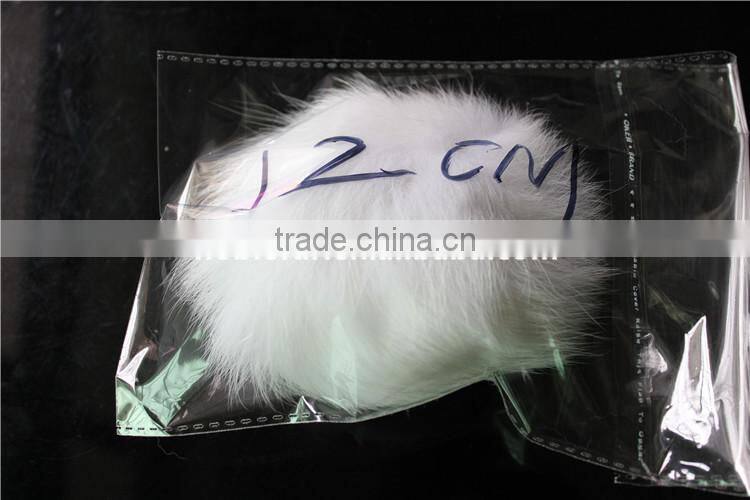 12 CM Natural Real Fox Fur Ball Pom Poms Bag Keychain Hat Accessories