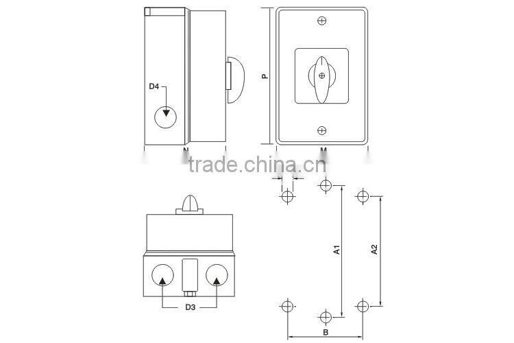 Salzer AC SAA63 Isolator Switch with IP65 Plastic Box (CE Certificate)