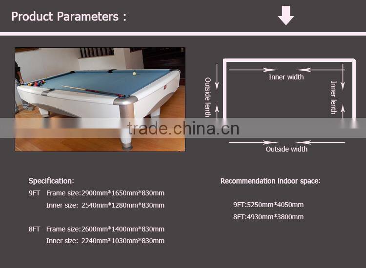 Latest 5th Generation out billiards table french billiard table for sale