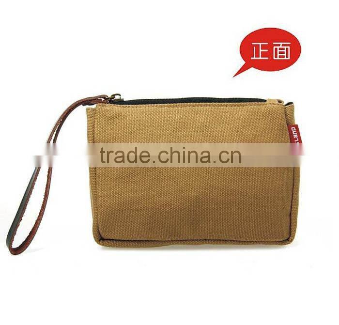 Hot sell Ladies Easy Carry Large Canvas makeup bag Mobile case canvas for women
