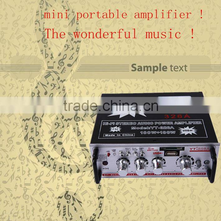 foshan home appliance amplifier YT-326A with FM & support CD/DVD/VCD input HOT!!!Top sell