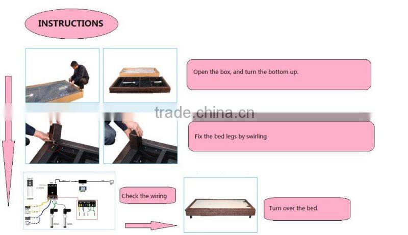 long warranty single size 38"X80" electric bed frame with OKIN motors