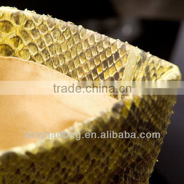 Custom high quality ladies purses and handbags genuine snake skin brand