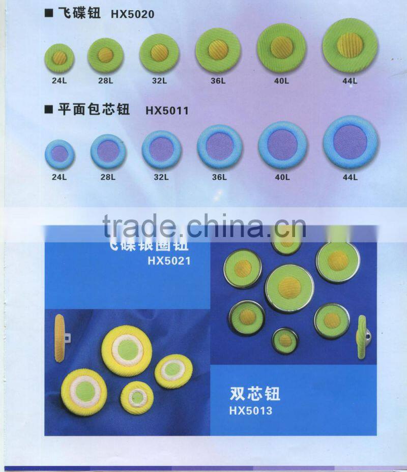 Sedex Audited Factory Fabric Covered Shank Button
