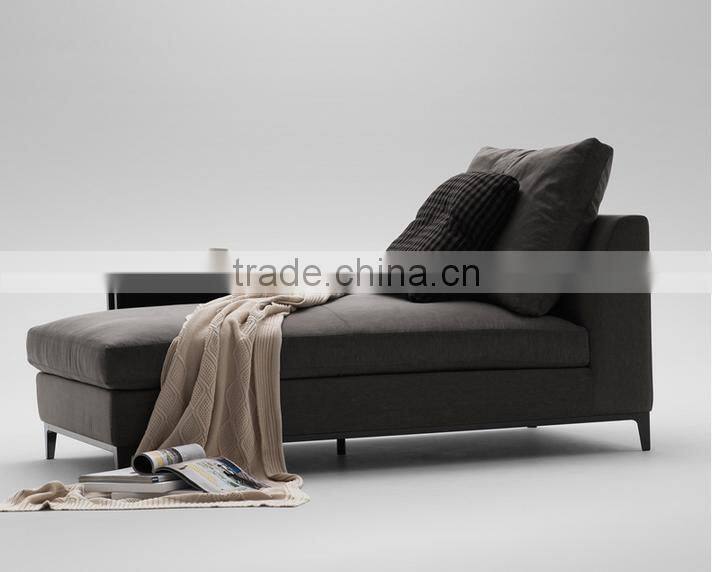 Modern elegant leather sofa set in black New design 2016