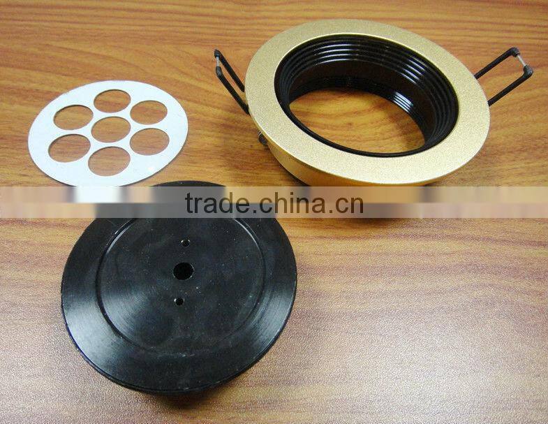 Anodized aluminium led ceiling light parts outer ring