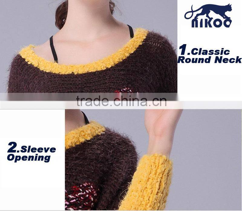 Custom Fashion Women Wool Knitted Sweater for Wholesale