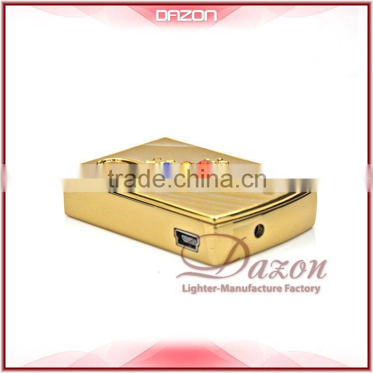 Square Rechargeable Battery USB Electric Lighter with Money-Check