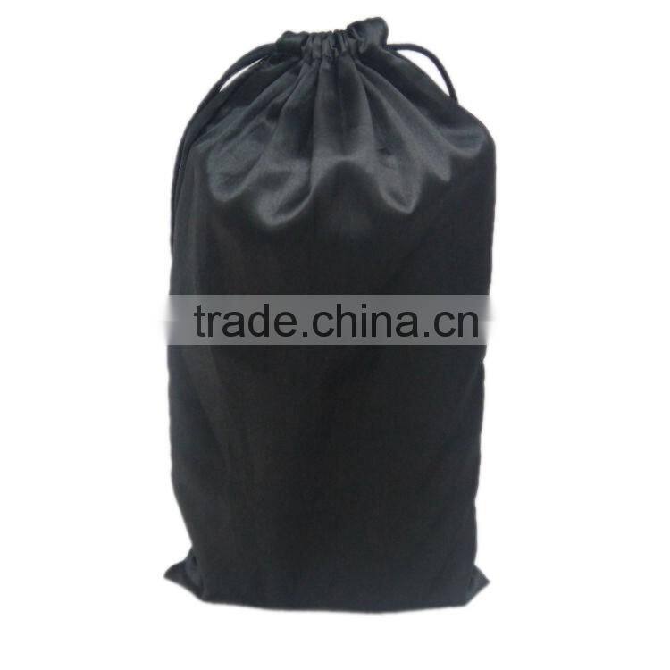 promotional customed simple black cotton pouches for wholesaler