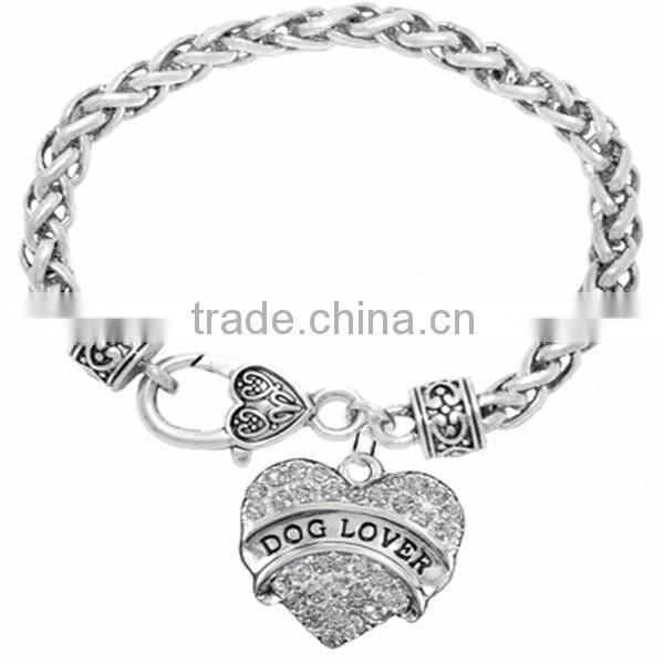 Genuine Austrian Clear Crystal KAPPA ALPHA THETA RITY Charm Chain Link Bracelet
