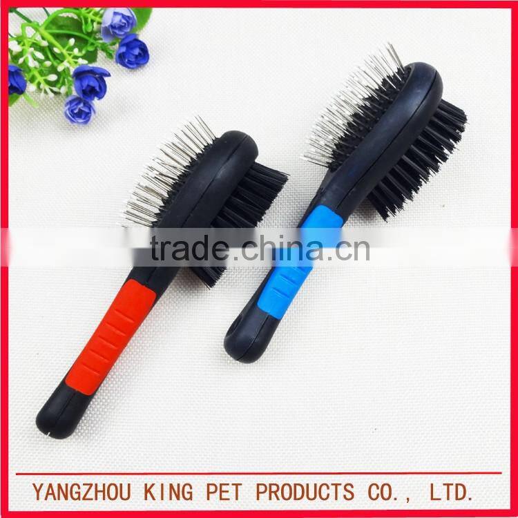 Vacuum pet dog hair clean brush color plastic massage comb