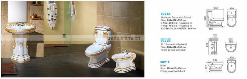 Hot sale bathroom sanitary ware WC toilet set manufacturer