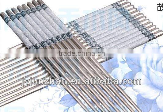 High quality Korea chopstick SS18/10 with flower made by Jieyang factory directly