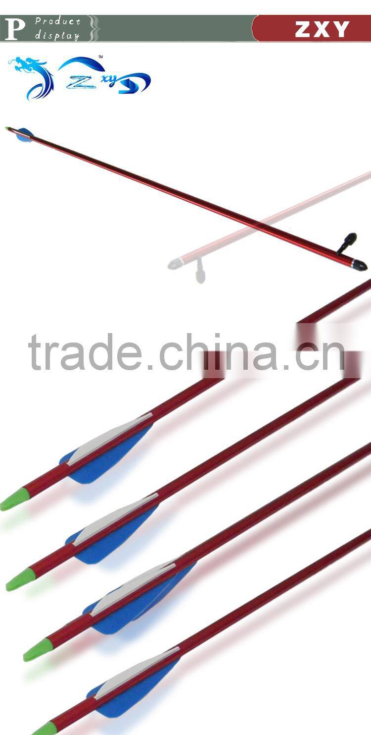 30" Aluminum Arrow Plastic Feather for 50-70lbs Compound Bow red
