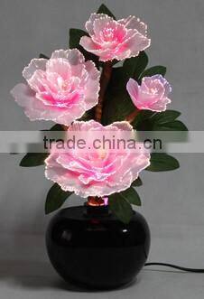 New Single Multi Color Handmade LED PU Flowers Valentine's Rose Flower Light