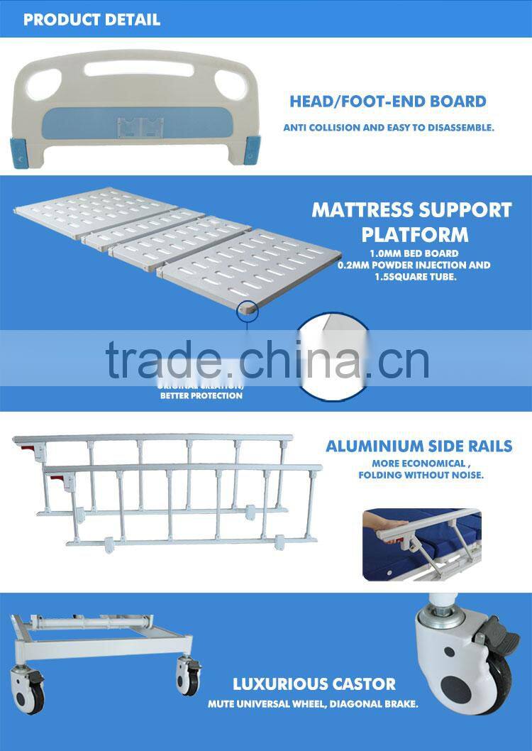 supply folding cot three column electric bed with three revolving levers