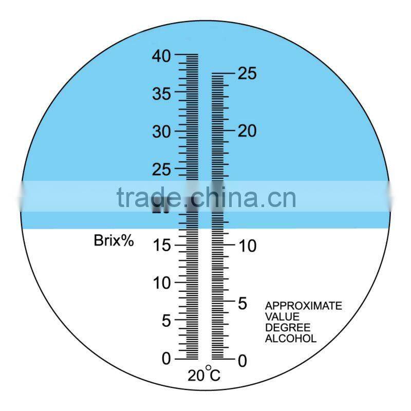 Grape 0~25% VOL 0~40% Twisting Knob Alcohol Wine Brix Refractometer