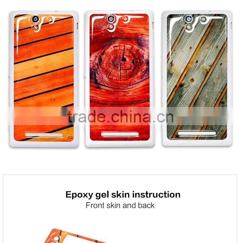 3M High end material mobile phone sticker for sony c3 epoxy skin