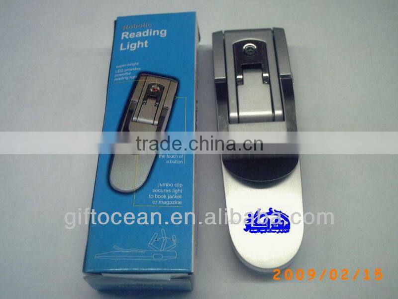 robotic book light, foldable led reading light