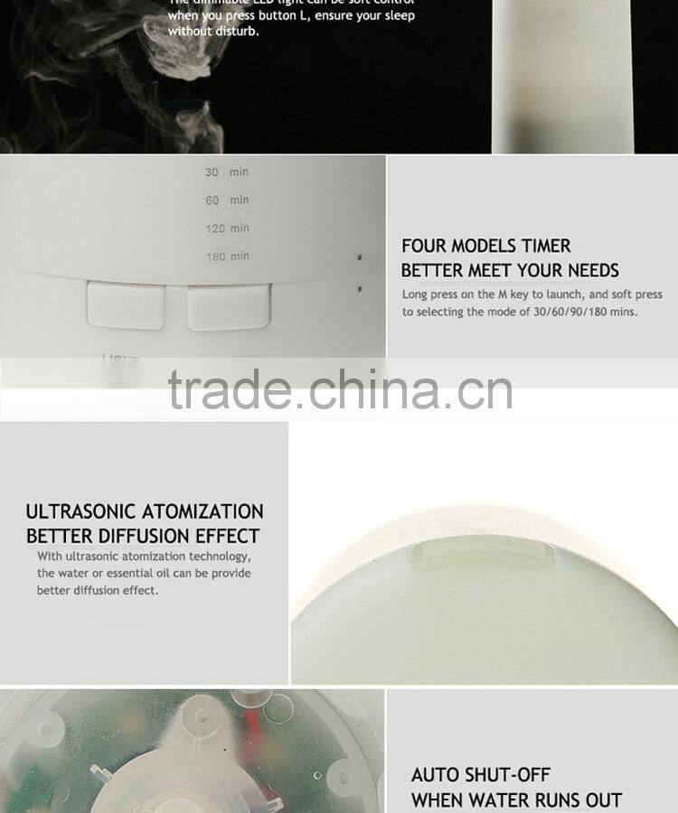 Oil Cool Mist Mini Ultrasonic Humidifier and High quality mini USB humidifier with LED night light