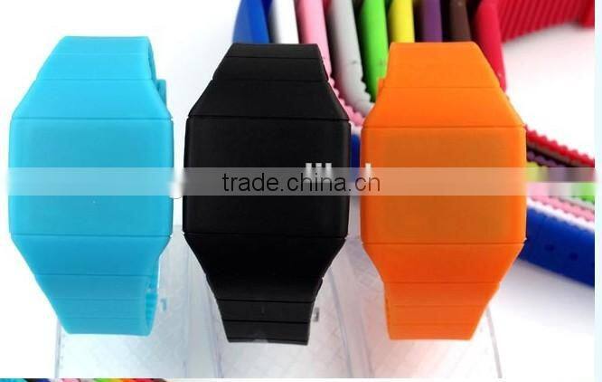 2015 new products silicone cheap led touch watch