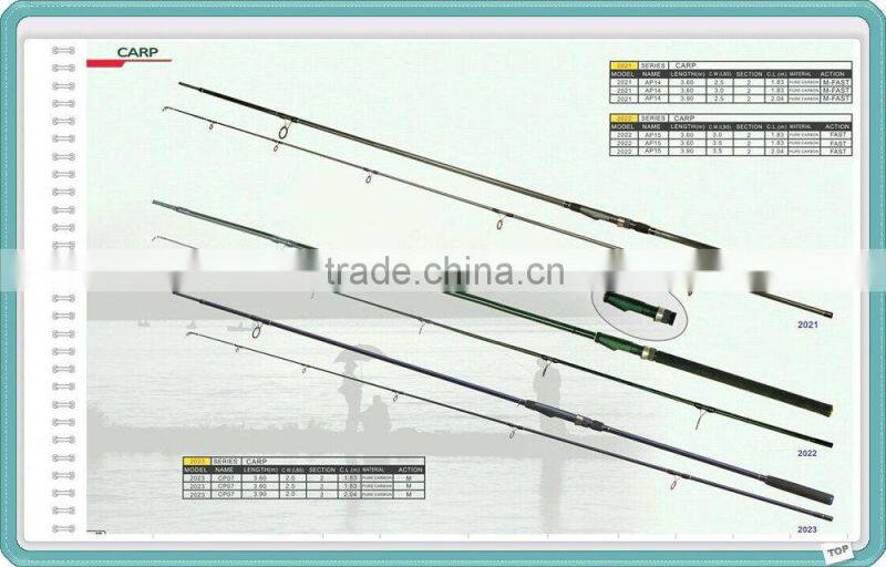China Manufacturers Pure Carbon Material Carp Fishing Rod