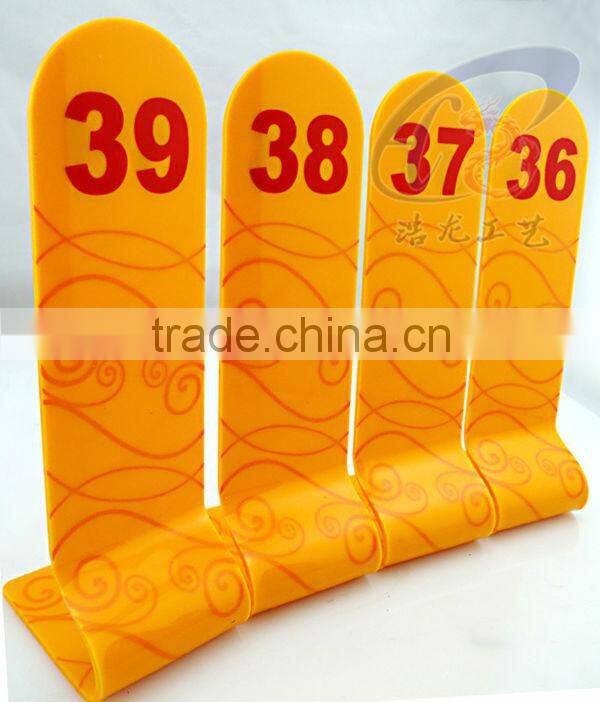 Customized printed Acrylic Table numbers for restaurant