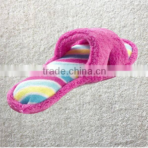 Womens New Comfy Terry Open Toe, Slide Scuff House Slipper