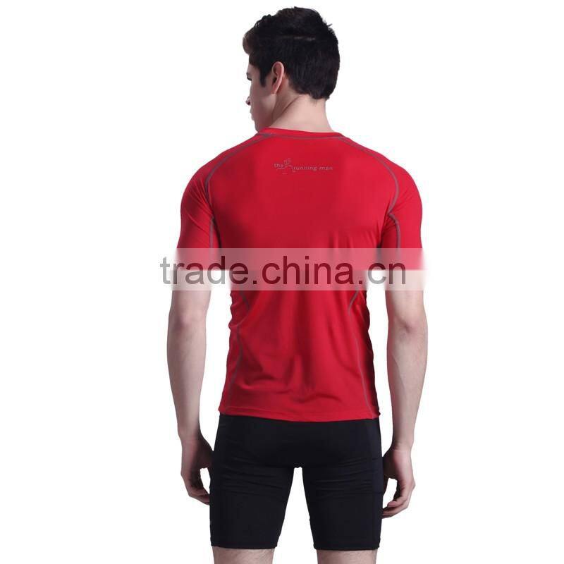 custom round collar short sleeve fluo yellow cycling tshirt