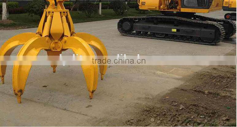 tractor excavator high quality orange grab bucket