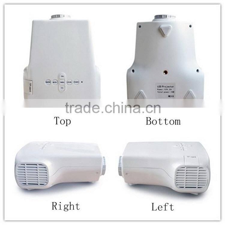 Mini Pico portable video projector TV AV VGA A/V USB & SD with VGA HDMI Projector projetor beamer Wholesale