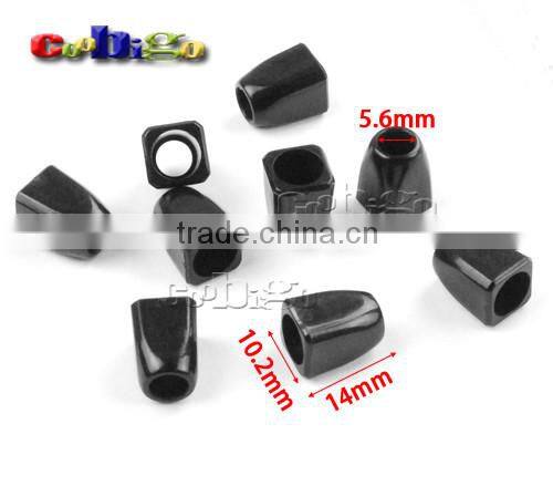 7/32"(5.6mm) Hole Plastic Black Cord Bell Ends Stopper For Sportwear Backpack Strap Garment Accessories #FLS159-B