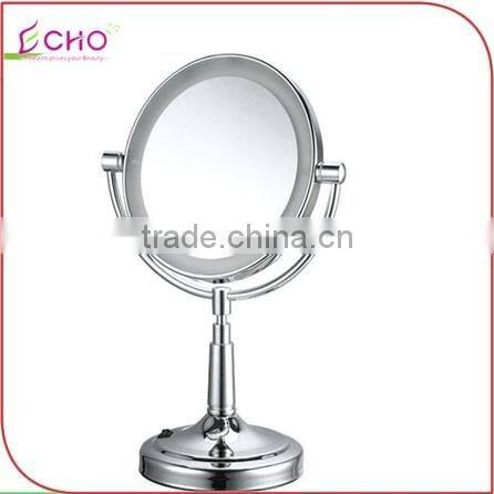 cosmetic mirror with 2X 5X 10X 12X magnify led light/ Hot sale magnifying lighted makeup mirror