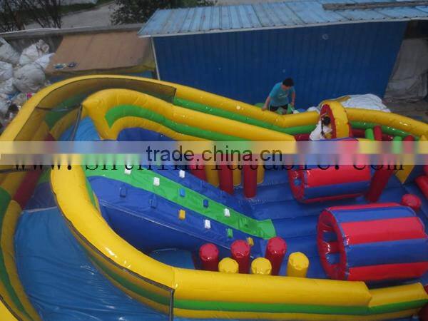 boot camp inflatable obstacle courses/ inflatable obstacle bouncer with slide