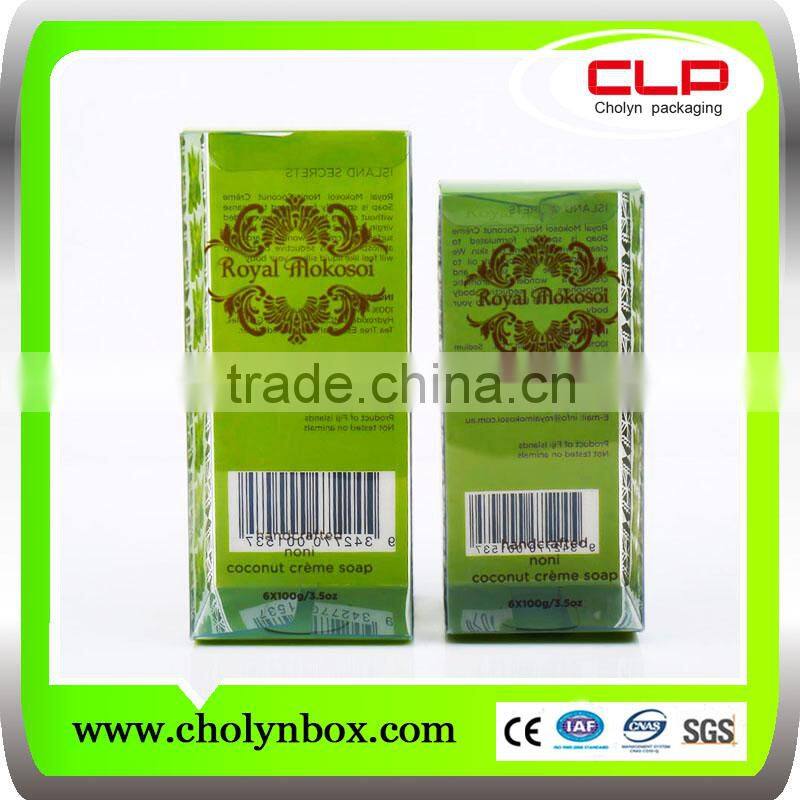 2016 PVC plastic floding packaging clear soap box with low price