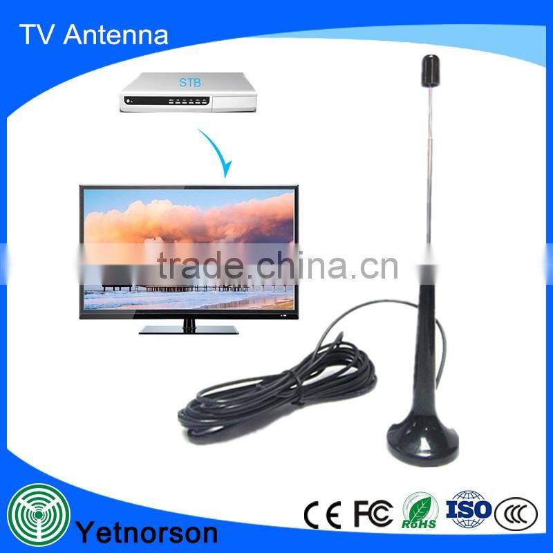 Singal strengthen Magnetic Base Active indoor outdoor digital DVB-Tcar TV antenna with IEC/F Connector