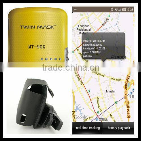 Online waterproof GPS tracker, to get the address in tracking software with Google map & calling for SMS