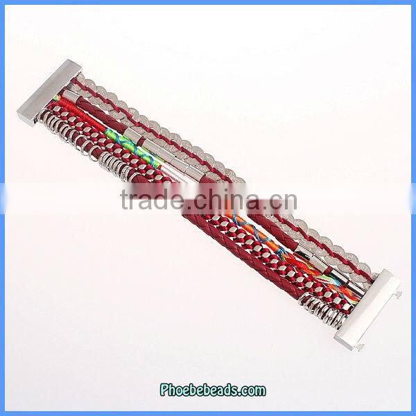 Wholesale Hot Sale Multilayer Brazilian Style Leather Magnetic Clasp Bracelets FHB-004B