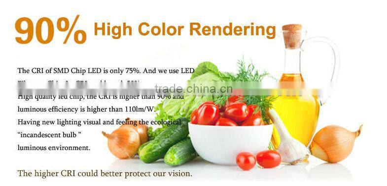 5w E27 dimmable filament led 500-600lm CE filament led lamp