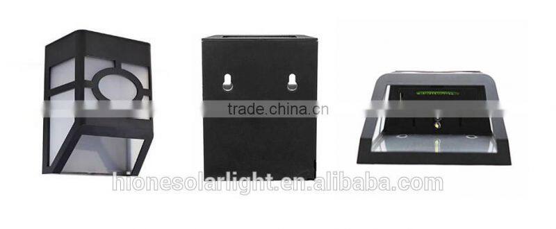 Solar Powered LED Outdoor Garden Wall Fence Pathway Light Lamp