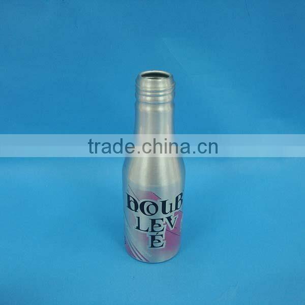 150ml aluminum vodka bottle, cute yellow color aluminum bottle with screw cap