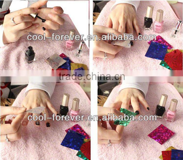 Color Nail Art Wraps Glitter Sticker Decal Polish Decoration Transfer Foil Decal