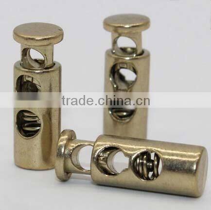 Gold Metal String Cord Stopper Buttons with 2 Holes